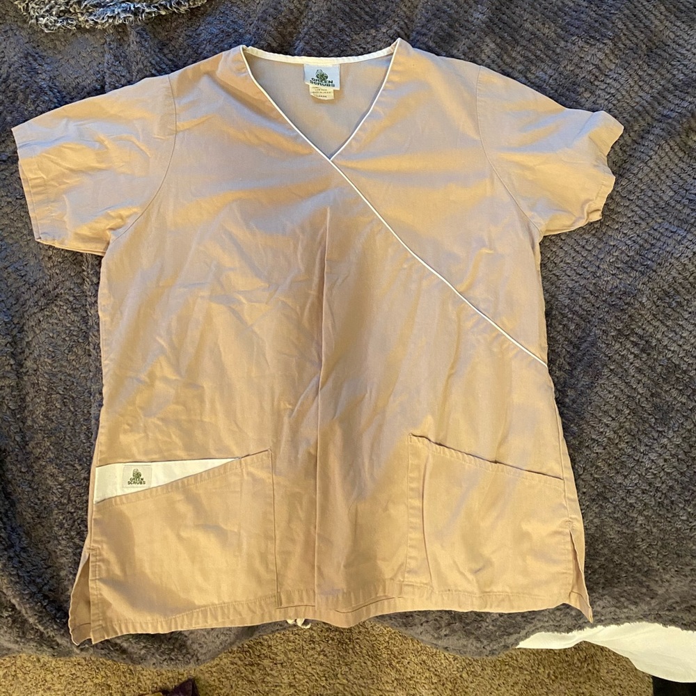 Tan Nursing Scrub Top